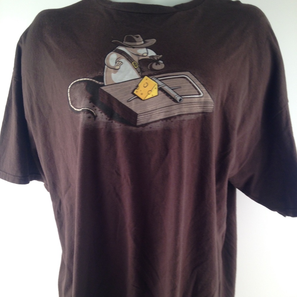 Indiana Jones as a Mouse Stealing Cheese Mens XXL